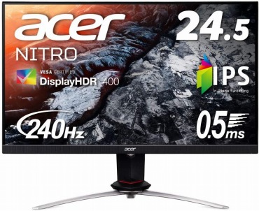 Acer 24.5インチ Nitro XV253QXbmiiprzx 240Hzゲーミングモニター
