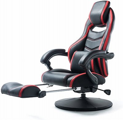 サンワダイレクト ゲーミング座椅子:オットマン付き