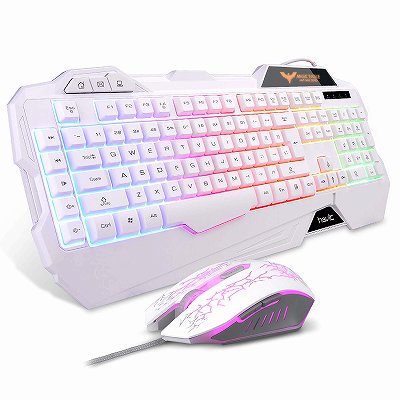 HAVIT 白いゲーミングキーボード HV-KB558CM