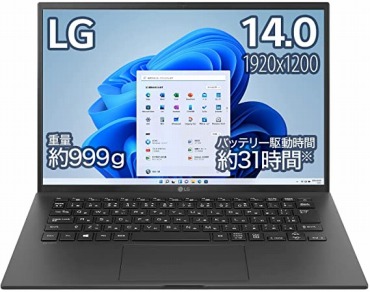 LG ノートパソコン gram 999g/14インチ 14Z95P