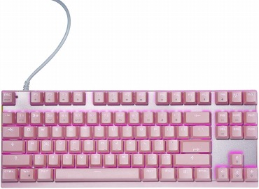 ピンクの光るゲーミングキーボード RGBバックライト MOTOSPEED