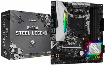 ASRock AMD Ryzen AM4 対応 B450 チップセット搭載 MicroATX マザーボード B450M Steel Legend