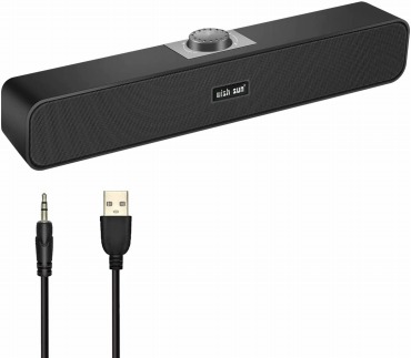WISH SUN　スピーカー サウンドバー Bluetooth5.0 USB有線給電 3.5mmAUX接続