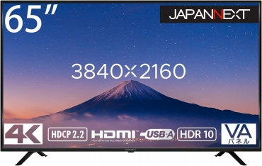 JAPANNEXT 65インチ 大型 液晶ディスプレイ 4K HDR JN-VT6500UHDR